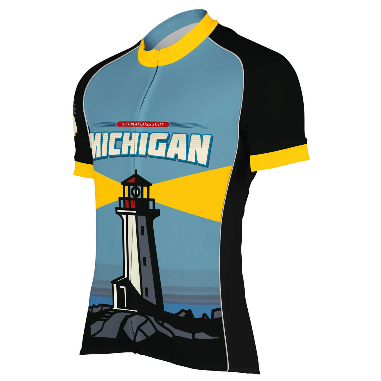 Yellow/Blue Bike Michigan Long Sleeve